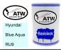 Preview: Hyundai, Blue Aqua, RU9: 500ml Lackdose, von ATW Autoteile West.